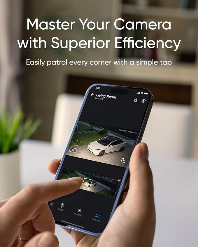 eufy Floodlight Camera E30, Security Camera Outdoor, 360° Pan and Tilt, AI Detection and Tracking, 2K Video, 2.4GHz Wi-Fi, 2,000 Lumens, Custom Voice and Light Alerts, No Monthly Fee (Renewed)