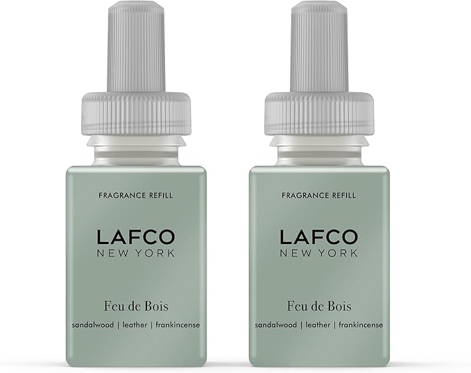 LAFCO New York Pura Smart Device Refill, Feu de Bois - Pack of 2 - Vial Delivers Up to 2 Weeks of Fragrance Life - Made in The USA