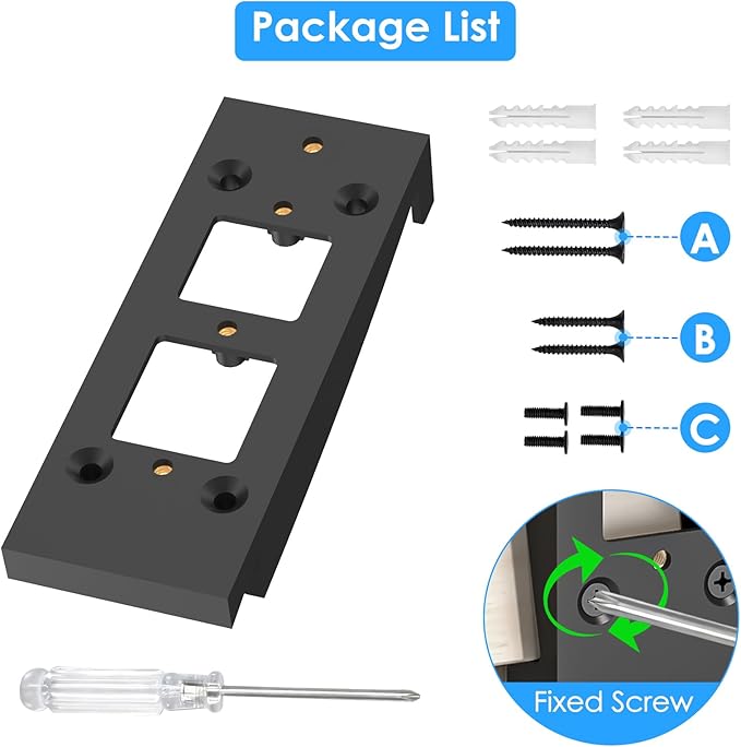Doorbell Vinyl Siding Mount/Angle Adjustment Mount for Eufy Doorbell E340/C30/C31, Doorbell Corner Mounting Bracket Wedge Kit for Eufy Video Doorbell Camera, for 4 Inch Standard Vinyl Siding