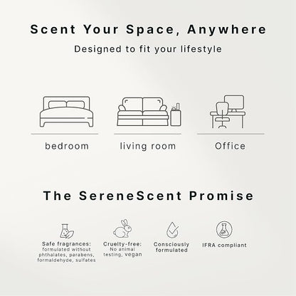 Homedics SereneScent Waterless Diffuser, Cold Air Scent Machine for Home | Diffuser for Large Rooms, App-Controlled Fragrance Diffuser with Timer and Ambient Lights, Beige