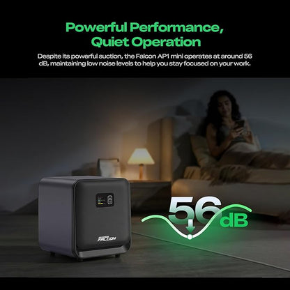 Creality Falcon AP1 Mini Air Purifier for A1 series Laser Engraver, 174m³/h High Airflow, HEPA & Activated Carbon Filter, 99.9% Smoke & Odor Removal, Quiet 56dB, Compact Desktop Fume Extractor