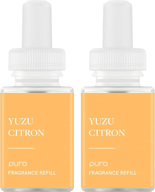 Pura Smart Home Scent Refill - Long-Lasting Premium Fragrance per Refill - Clean Diffuser Fragrance for Home, Office & Apartment - 2 Pack, Yuzu Citron
