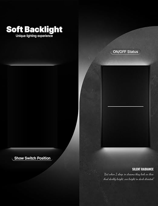 MOES Full Touch Smart Switch, SF(Star Feather 2026 Version) Wall Light Switch, Neutral Wire Required, Anti-Glare Panel, 2.4GHz WiFi Work with Smart Life/Tuya App, Alexa and Google Home, Grey 4 Gang