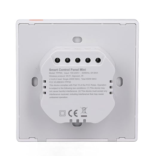 Smart Home Control Panel - 3.5 Inch Full Touchscreen in Wall Mini Scene Wall Switch Panel - 100-240V Interface for Lighting Cameras and Door Locks - Centralized Scene Management