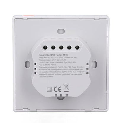 Smart Home Control Panel - 3.5 Inch Full Touchscreen in Wall Mini Scene Wall Switch Panel - 100-240V Interface for Lighting Cameras and Door Locks - Centralized Scene Management