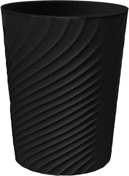 DAJITRE 1.8 Gallon Small Trash Can Wastebasket Recycling Bin Slim Profile for Compact Spaces Bathroom, Office, Bedroom, Kitchen (1.8 Gallon, Black)