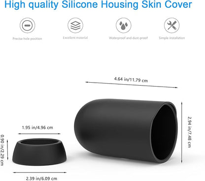 Protective Silicone Skin Cover for TP-Link Tapo MagCam 2024 PCMag(Tapo C425) and Tapo SolarCam 2K Security Cameras (2pack,Black)