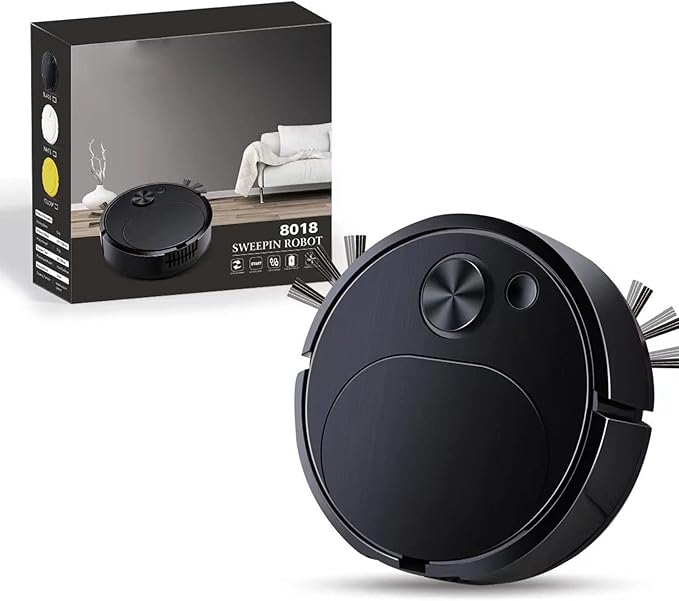 Zerodis Robot Vacuum Cleaner,Rechargeable Sweeping Vacuuming Mopping 3 in 1 Intelligent Sweeping Robot for Hard Floor Flat Ground Marble Tile Wooden Floor