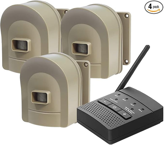 1/2 Mile Hosmart Driveway Alarm Wireless Outdoor Motion Sensor System | Driveway Sensor Alert System Weatherproof Security Sensor & Detector Protect Outdoor/Indoor Property