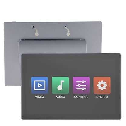Smart Home 10 inch Multifunctional Intelligent Control Touch Screen, 4GB 32GB Background Music Central Control Panel, with Voice Control, Home Audiovisual Control System (US Plug