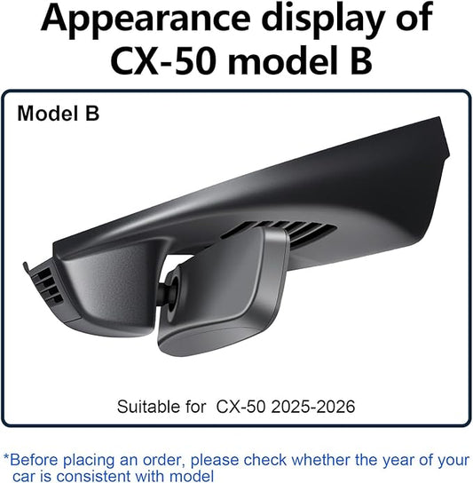 Mangoal Front 4K & Rear 1080p Dash Cam Custom fit for Mazda CX-50 2025 2026(Model B), UHD 2160P Video, Free App & WiFi, 128GB Card