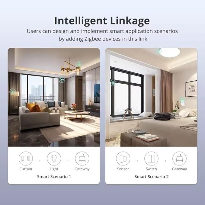 Zigbee Hub T1 with External Antenna for 2000 sq.ft Coverage, Wired Ethernet Tuya Zigbee Gateway Compatible with Alexa Google Home, Low Power Smart Home Bridge for Tuya Zigbee Devices