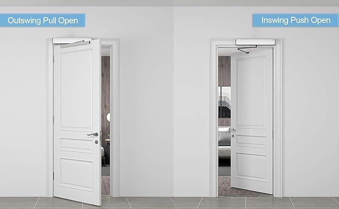 Olideauto DSW120 Low Energy Handicap Automatic Swing Door Operator for A Single Door+Smart Wi-Fi Push Button Phone APP Control,Compatible for Alexa &Google Speaker +Handicap Push Buttons