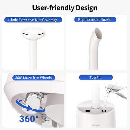 Humidifier for Large Room-6.3Gal Cool Mist, Top Fill,3000ft²,Beige
