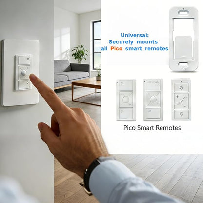 LXLO Remote Wallplate Bracket, Perfectly Compatible with Lutron Wireless Pico Remote Contro,Seamless Snap Wall Mount Bracket,Enhance Your Smart Home Experience (3pcs)