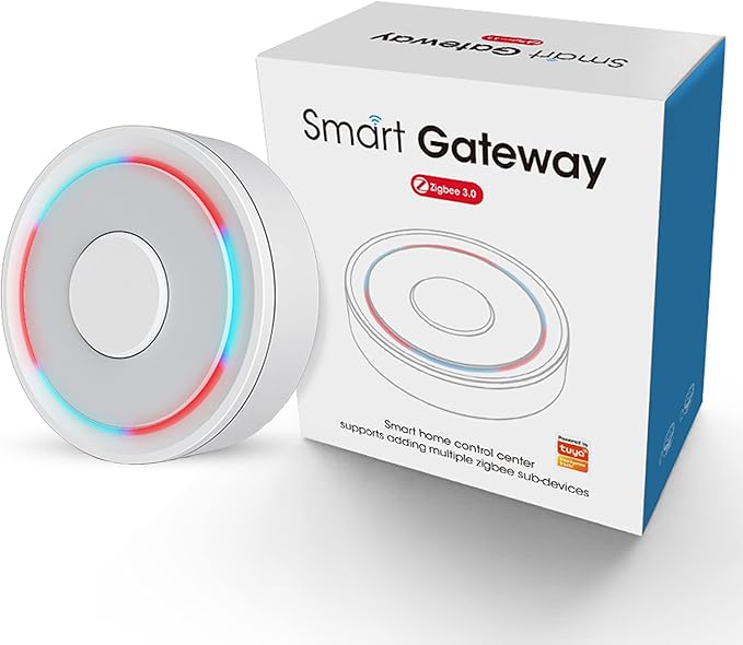 Tuya Zigbee Gateway Hub: WiFi Smart Home Bridge, Smart Home Remote Automation Control Centre for All Tuya ZigBee Products. Compatible with Alexa Google Assistant and Smart Life App