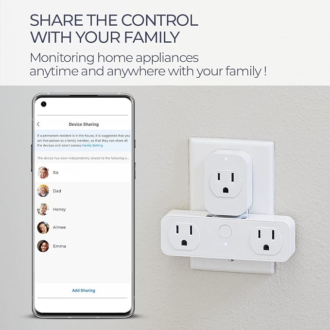 eco4life Smart Plug, WiFi Mini Plug Outlet, Works with Alexa and Google Home, Voice Control, App Remote Control Anywhere, No Hub Needed, UL Certified,White
