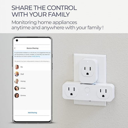 eco4life Smart Plug, WiFi Mini Plug Outlet, Works with Alexa and Google Home, Voice Control, App Remote Control Anywhere, No Hub Needed, UL Certified,White