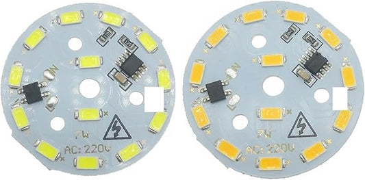 10-20pcs AC220V SMD5730 LED 3W 5W 7W 10W 12W 15W 18W 24W Aluminum Lamp Panel With Smart IC Driver For Indoor Light Source DIY(Warm White-3000K,7W-44MM_20 PIECES)