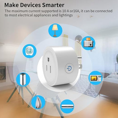 WiFi Smart Plug | Smart Outlet Compatible with Alexa & Google Home | Timer & Remote Control Smart Switch | No Hub Required 2.4GHz (2)