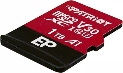 Patriot Memory EP Series 1TB Micro SDXC V30 A1 UHS-I U3 4K UHD Memory Card - with SD Adapter - PEF1TBEP31MCX