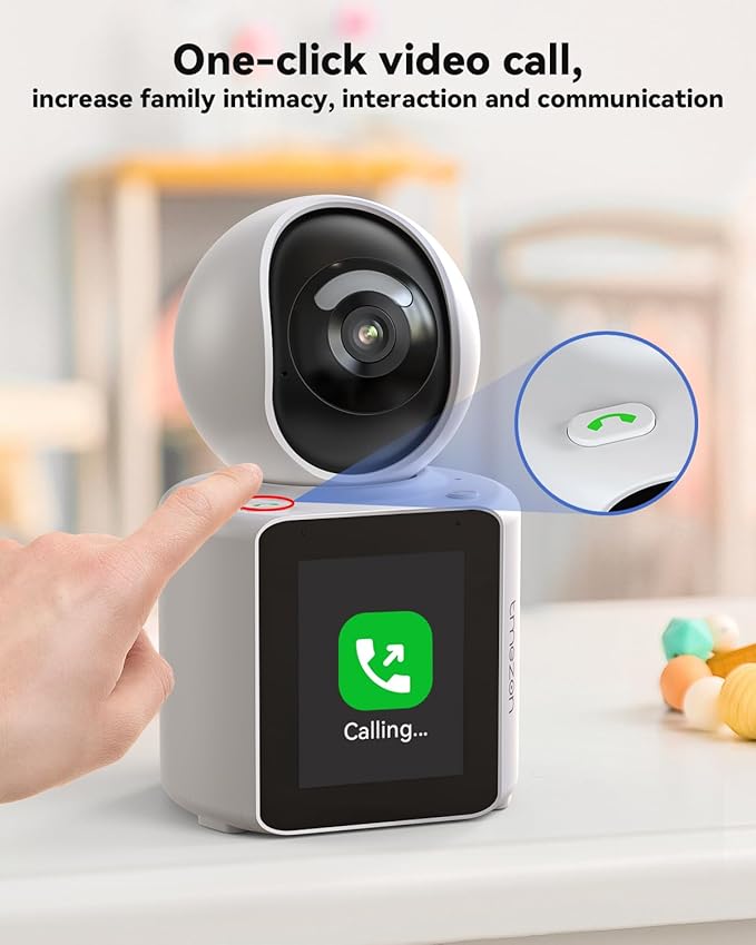 TMEZON Video Pet Dog Camera Indoor Two Way Wireless Security Camera Monitor 1080P with Phone app and Motion Detection,Baby/Elderly/Nanny Audio Calling Device Pan Tilt