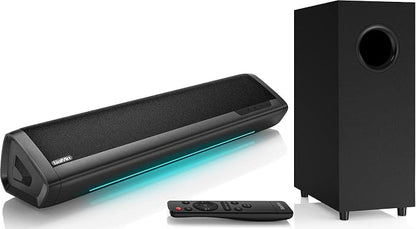 Saiyin Sound Bar with Subwoofer, Home Theater Surround System for TV PC