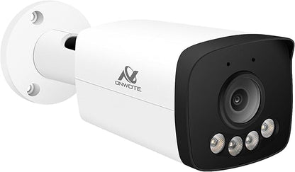 ONWOTE PoE IP Security Camera, 2 Way Audio, Smart Color Night Vision, AI Human Vehicle Detection, 134° Wide View, Commercial Wired CCTV for Business Home, Add-on to NVR System, Indoor/Outdoor