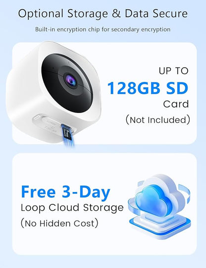 Security Cameras Wireless Outdoor Magnetic, 2.4G WiFi 2K Battery Powered, AI Motion Detection, Color Night Vision, 2-Way Talk, Waterproof,Cloud/SD Storage, Compatible with Alexa (White-1Pack)