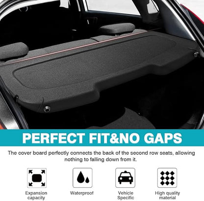 Powerty Cargo Cover for 2011-2019 Ford Fiesta Hatchback Accessories,Trunk Cover Security Shield Shade Cover for Fiesta,Cargo Luggage Cover No Gap (Can Withstand Load)
