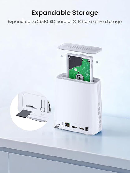 Solar Camera Outdoor Wireless, No Subscription, Expandable to 10CH, 2 Cam Kit Home Security Camera System, 4MP Color Night Vision, 360° Pan&Tilt, PIR/AI Detection, Works Offline & 2.4G/5G WiFi