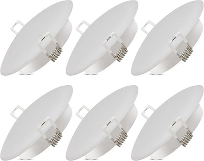 4.5-Inch LED Recessed Mount Ceiling Down Light, 12V RV Puck Under Cabinet, 6000K Day Light, Interior for Camper Trailer Motorhome Boat, 6 Packs