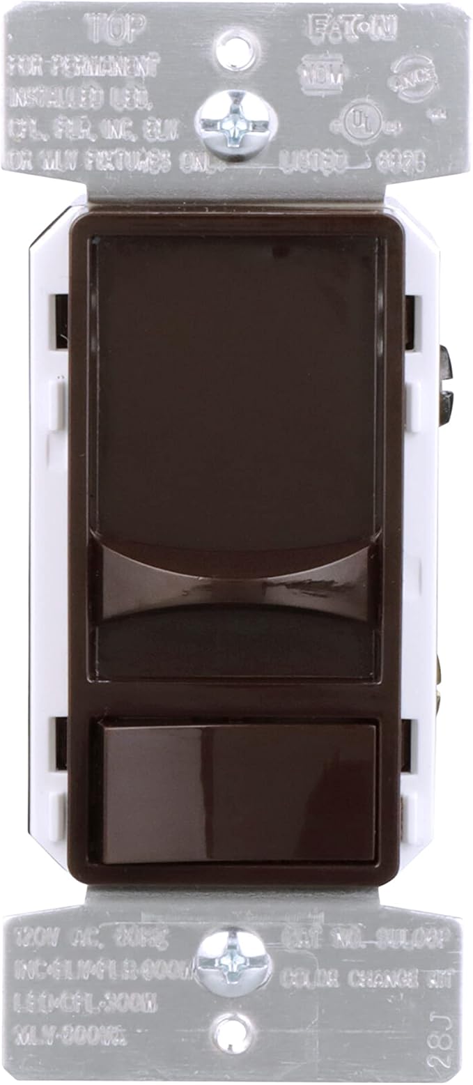 Eaton Universal Slide Dimmer 120V, Black/Brown/Gray