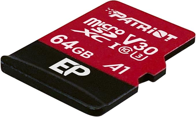 Patriot Memory 64GB A1 / V30 Micro SD Card for Android Phones and Tablets, 4K Video Recording - PEF64GEP31MCX