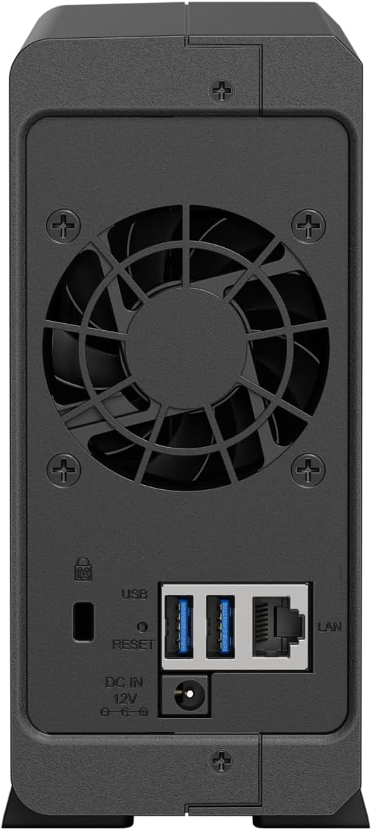 Synology DS124 Personal Backup & File Hub - Protect Photos, Secure Home Surveillance (1-Bay Diskless NAS)