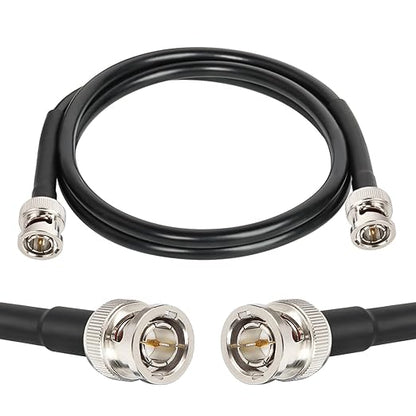 XRDS -RF 12G SDI Cable 3FT, SDI Video Cable 3G/6G/12G 75ohm BNC Male Cable Supports HD-SDI/3G/6G-SDI/4K for Video Security Camera SDI Converter, Black