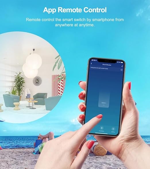 Zigbee Smart Switch,30A High Power,App Remote Timer Home Automation,Compatible with Alexa(Tuya Zigbee Hub Needed)