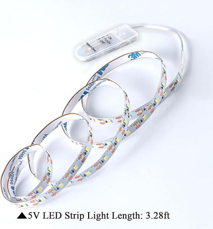 Short Led Strip Lights Battery Powered with Flashing, 3.28ft/1PCS Flexible LED Fairy Lights Battery Operated Bright for Shadow Box DIY Gift Car Bar Party Christmas, 2 Pack (Warm White)