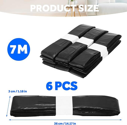 Automatic Trash Can Refill Bags - 6Pack Refill Bag Ring Smart Trash Can Replacement Bags Compatible for TOWNEW T1S/T AIR X/T Air Lite and Airdeer, Smart Bin Self Sealing Auto Refill, Black
