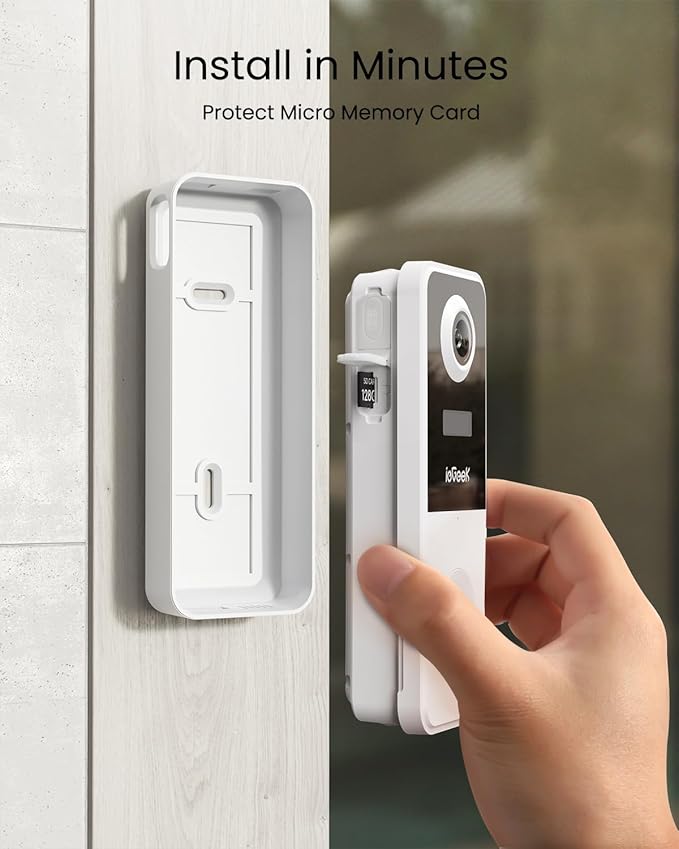 ieGeek Video Doorbell Camera Wireless, Head-to-Toe 180° Ultra View Battery Powered, No Subscription Fee, 2K 3MP HD, Smart Motion Detection, Real-time Alerts, Local/Cloud Storage, Only 2.4GHz WiFi
