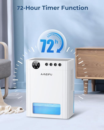 Dehumidifier for Home, 135 OZ Water Tank (1000 sq.ft), Quiet Dehumidifier for Bathroom Bedroom RV Closet with Timer Setting, Auto Shut Off, 7 Colors LED Light, Sleep Mode, White