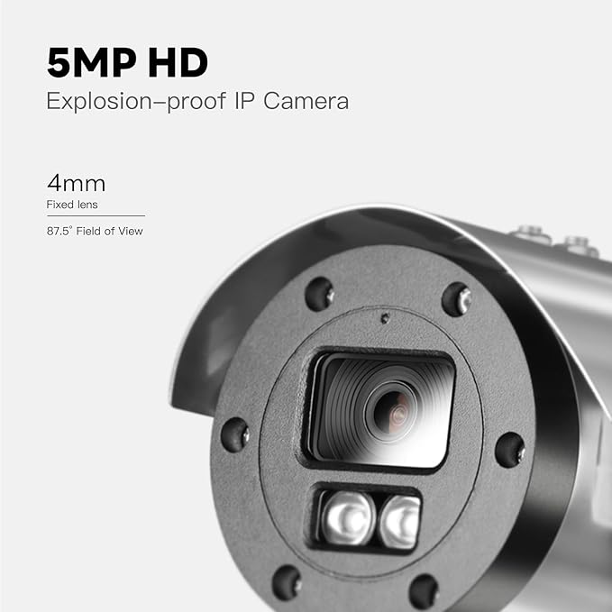 304 Explosion-Proof Camera | ATEX Certified Industrial CCTV | 5MP HD Security for Hazardous Areas GA-EX3FI-M5S