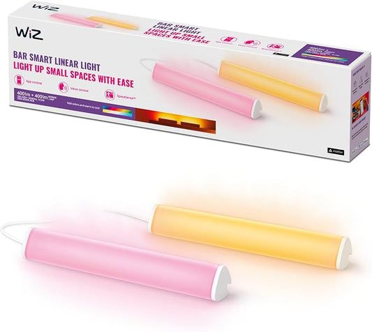 WiZ Connected Portable LED Light Bar, 1 Pack, Flowing Multicolor LED Color-Changing Light Bar For Your Smart Home, Compatible with Alexa and Google Home Assistant