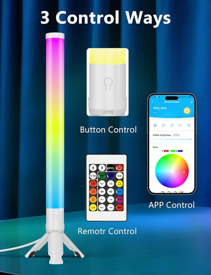 DAYBETTER 360° Smart LED Light Bars, TV Backlight with Music Sync and Scene Modes, RGB Light Bars with 16 Million Colors, 3 Modes Control, Mood Lighting, Gaming Light Bar for Room, Monitor, PC, Desk