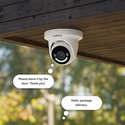 Lorex Classic 4K+ PoE Dome Camera | 12MP | IP Add-on Camera (No Cable) | Color Night Vision | Person & Vehicle Detection | 2-Way Talk | Metal Housing | IP67 Weatherproof | Requires a Recorder