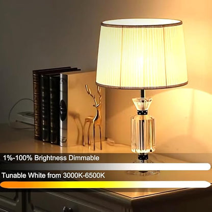 GRV 9W A60 LED Smart Light Bulbs with a 2.4GHz Remote Control,Color Changing,Stepless Dimmable 3000K-6500K,80W Incandescent Lamp Equivalent,800LM E26 Base,Home Decor,2 Bulb & 1 Remote