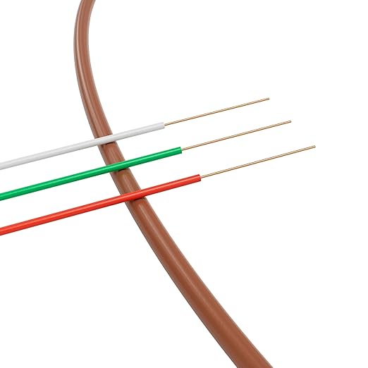 THE CIMPLE CO 18/3 Thermostat Wire 150 FT - Insulated Solid Copper Wiring for HVAC, Furnaces, Video Doorbells, Alarms, Lighting, Smart Thermostats - 18 Gauge, 3 Conductor - 150 Feet (45 Meters), Brown