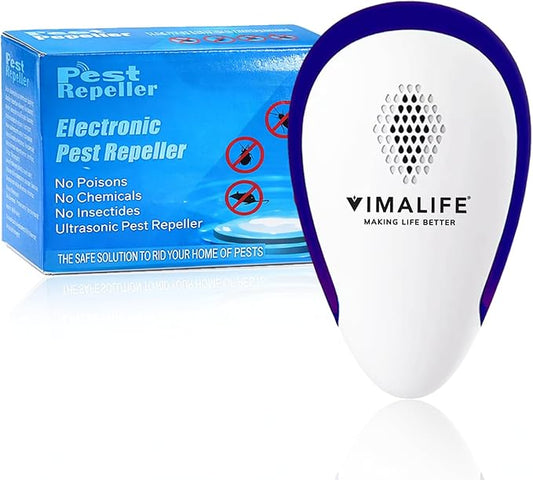 VIMALIFE 2026 Ultrasonic Pest Repeller Plug-In, Electronic Mosquito Repellent for Indoor Use, Roach, Ant, Spider & Rodent Control, Silent 3W Energy-Saving Electronic Home, Office, Gym Protection