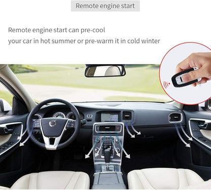EASYGUARD EC002 Smart Key RFID PKE Car Alarm System Passive Keyless Entry Remote Starter Push Start Button