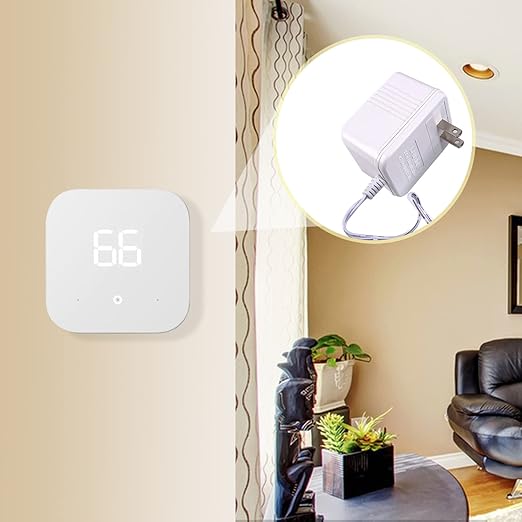 24V Doorbell Transformer Compatible with Nest Honeywell Ecobee Sensis All Models of Ring Doorbells Thermostats Power Adapter (33FT White, 12.0, Watts)